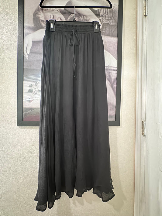 Drawstring Maxi Skirt